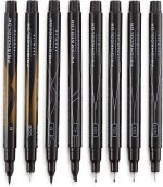 Prismacolor Premier Manga Illustration Markers, Assorted Tips, Black & Sepia, 8-Count - Image 3